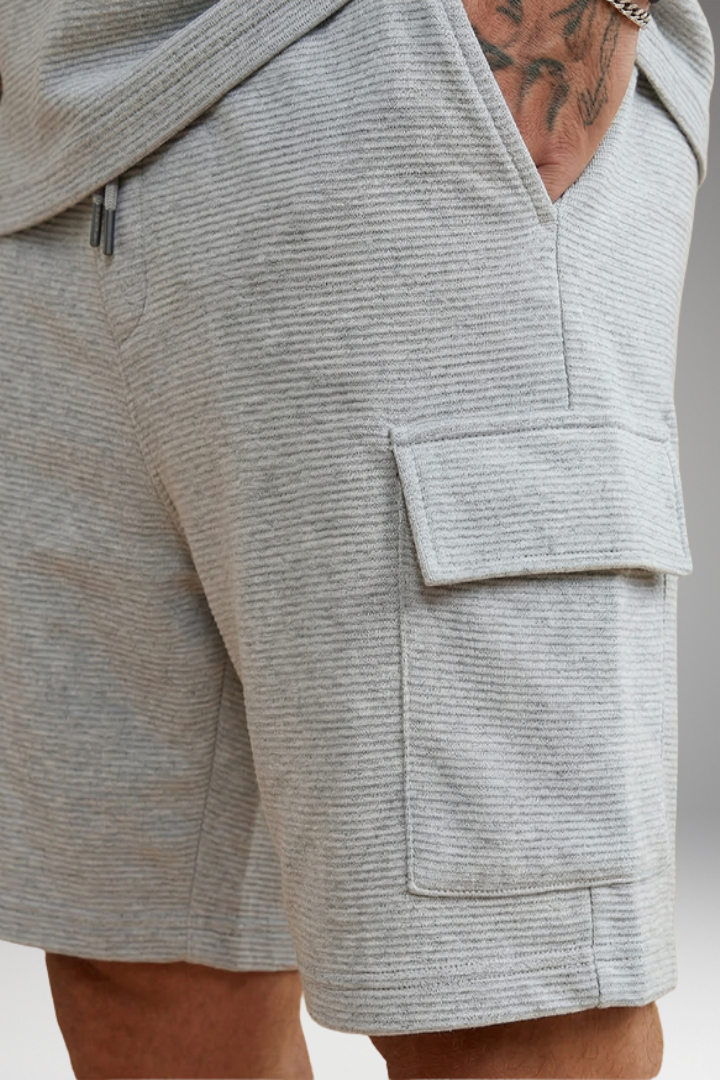 Men's 2-Piece Set with Round Neck for Summer