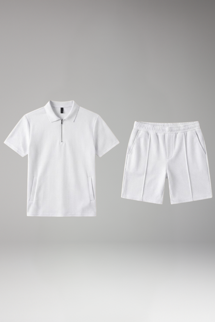Men's Co-ord Set with Zip Closure for Casual Wear