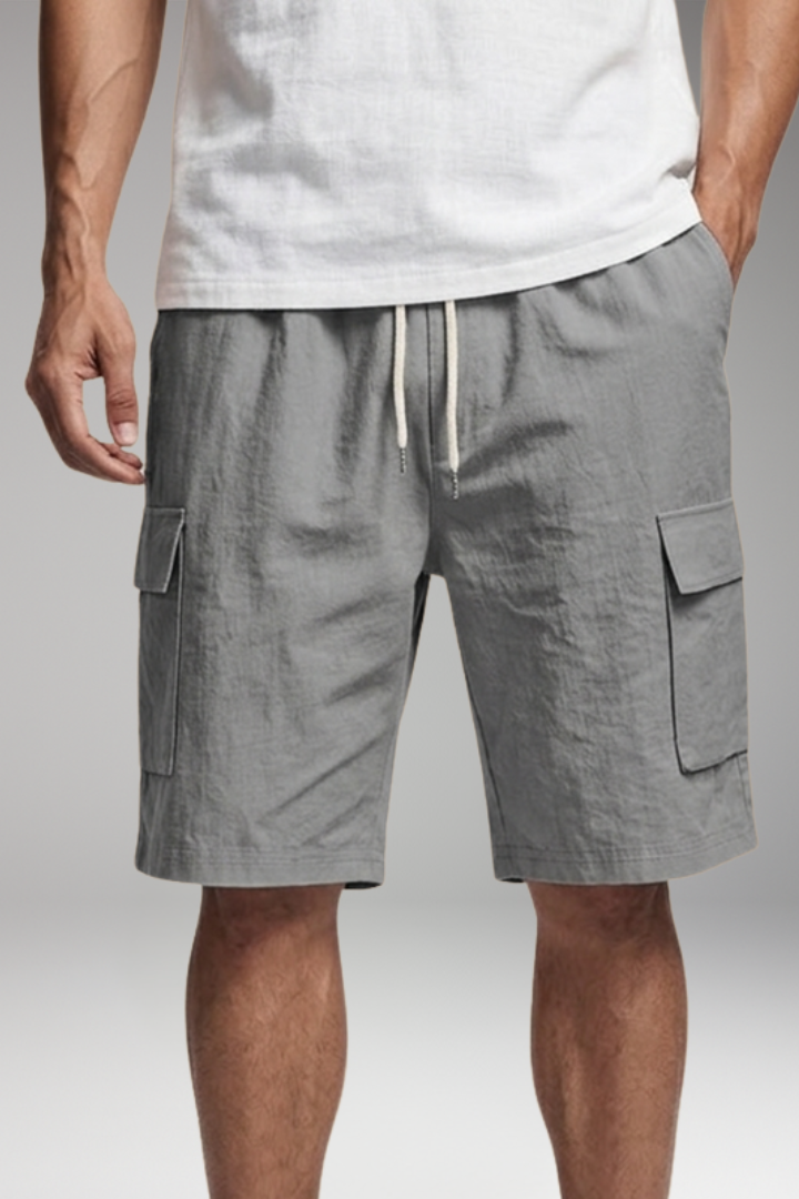 Men's Shorts with Elastic Waistband for Casual Wear