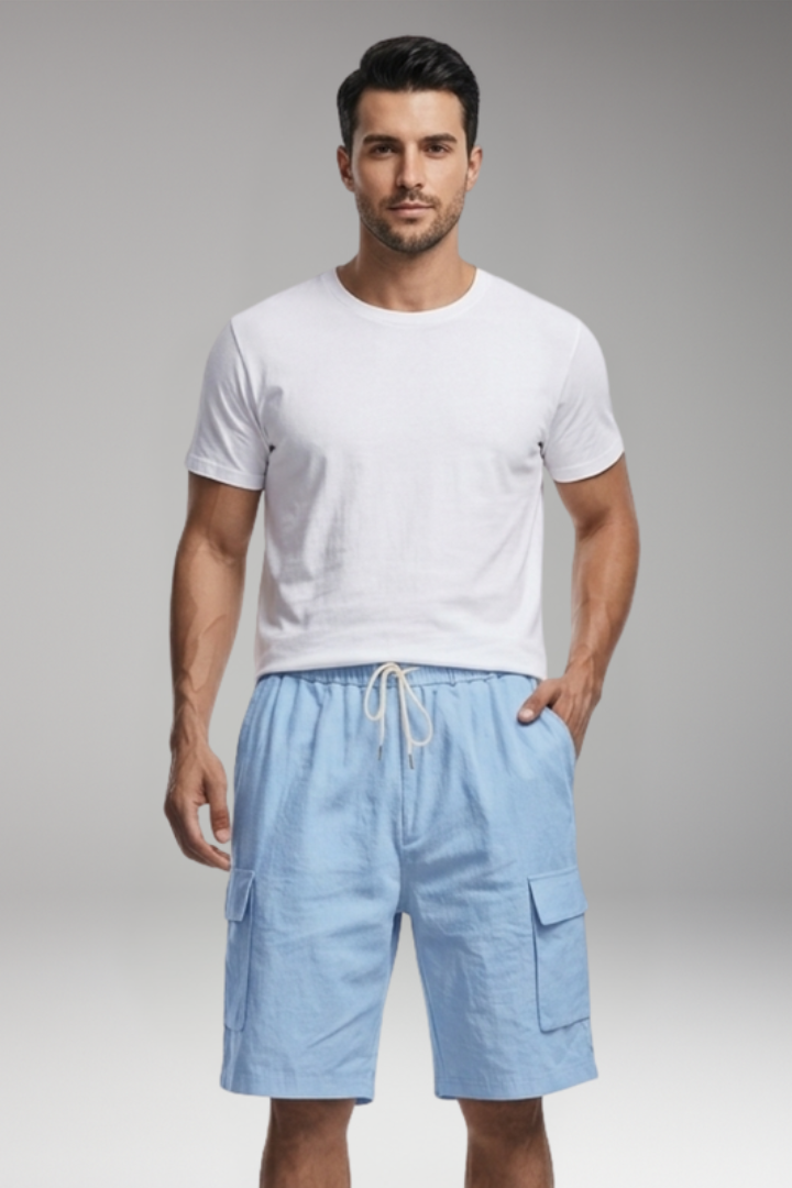 Men's Shorts with Elastic Waistband for Casual Wear