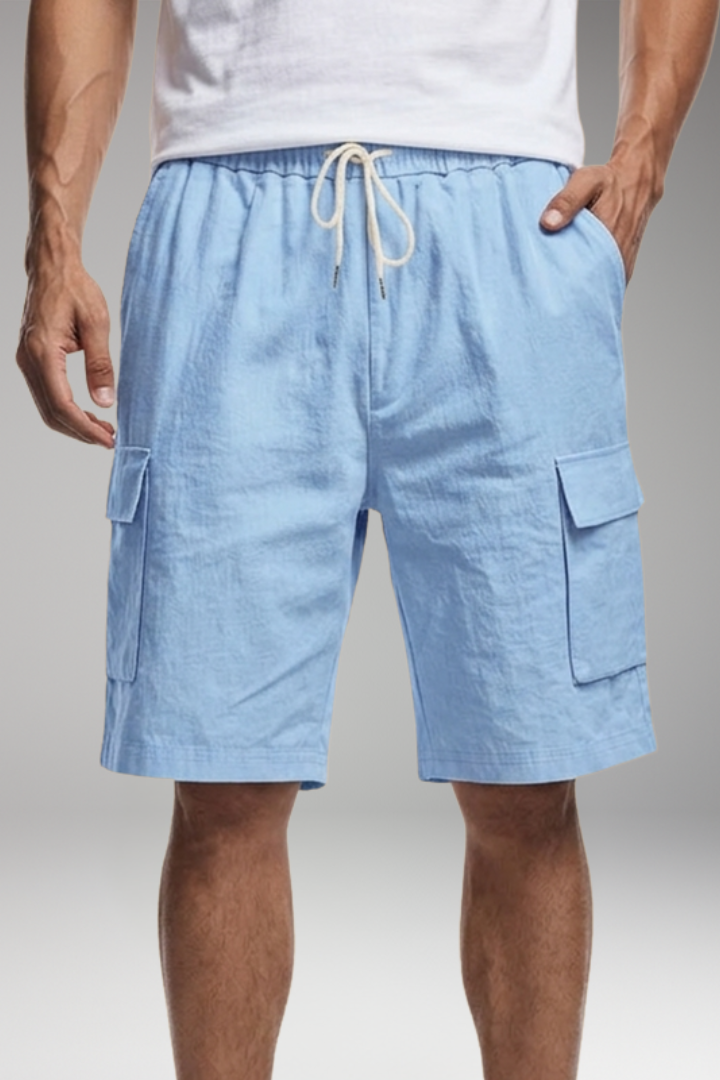 Men's Shorts with Elastic Waistband for Casual Wear