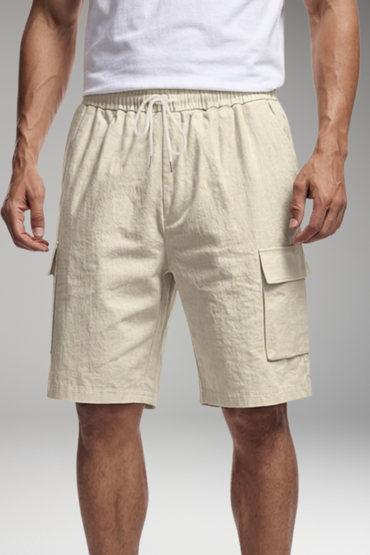 Men's Shorts with Elastic Waistband for Casual Wear