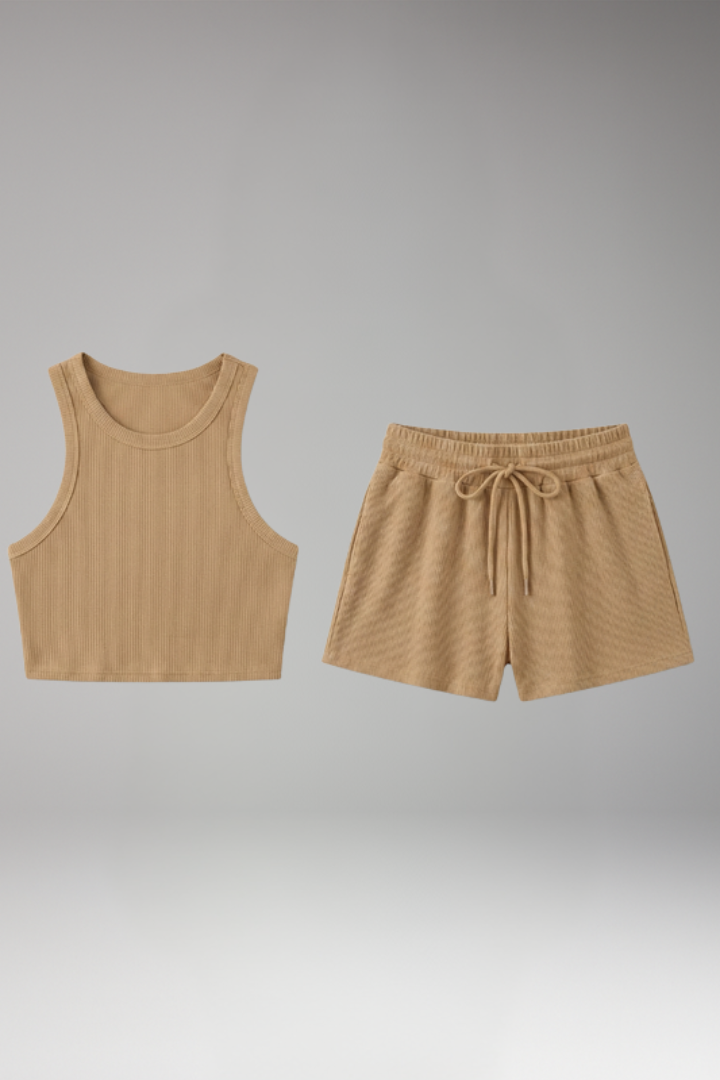 Women's 2-Piece Set with High Neckline for Summer