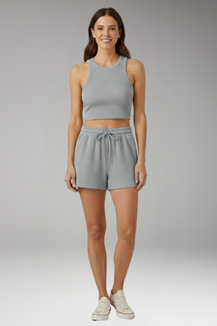 Women's 2-Piece Set with High Neckline for Summer
