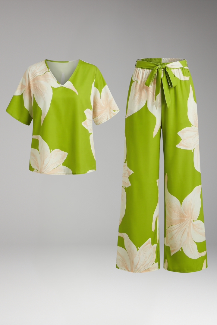 Women's 2-Piece Set with Wide Leg for Summer