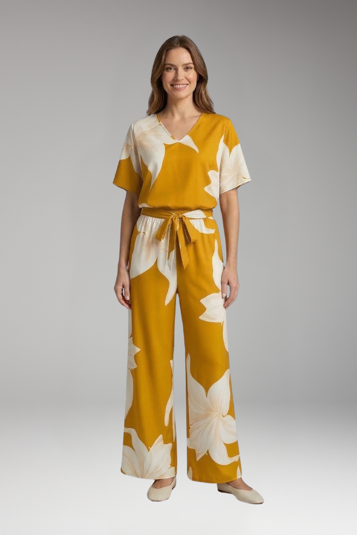 Women's 2-Piece Set with Wide Leg for Summer