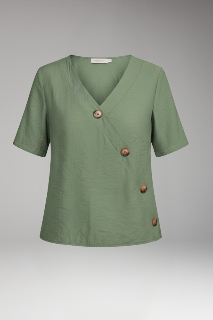 Women's Blouse with V-Neckline for Summer