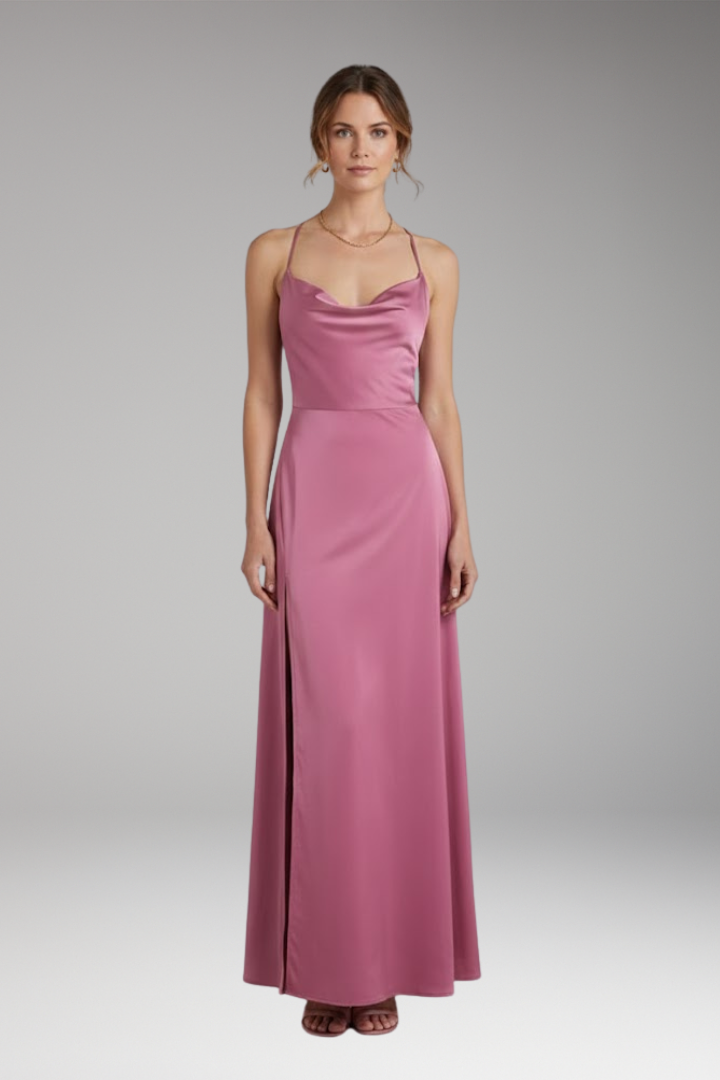 Women's Maxi Dress with Sleeveless Design and Braided Back
