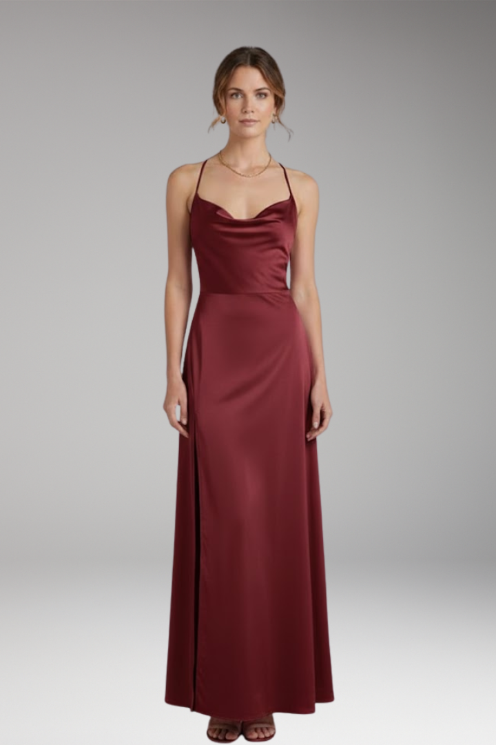 Women's Maxi Dress with Sleeveless Design and Braided Back
