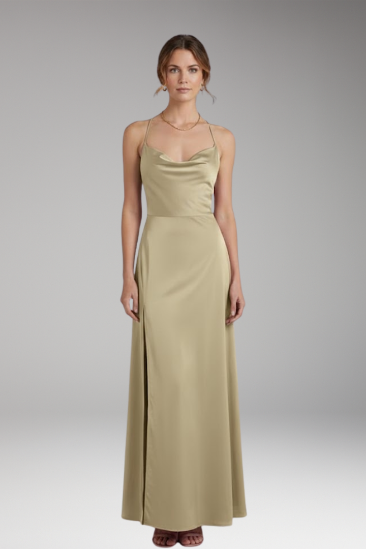 Women's Maxi Dress with Sleeveless Design and Braided Back