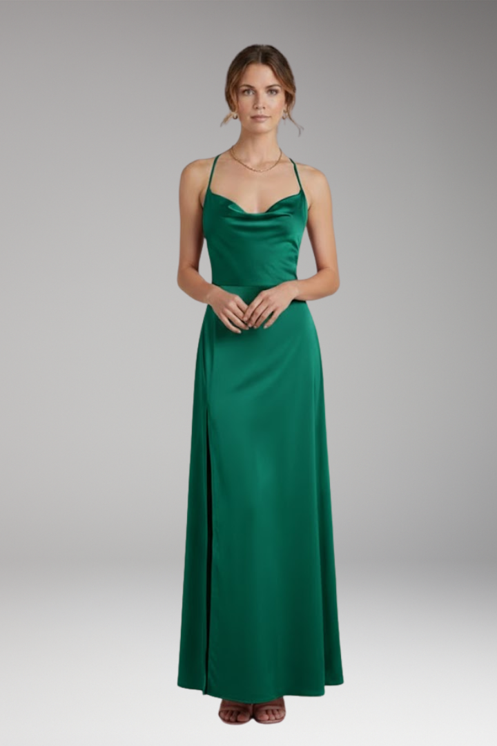 Women's Maxi Dress with Sleeveless Design and Braided Back