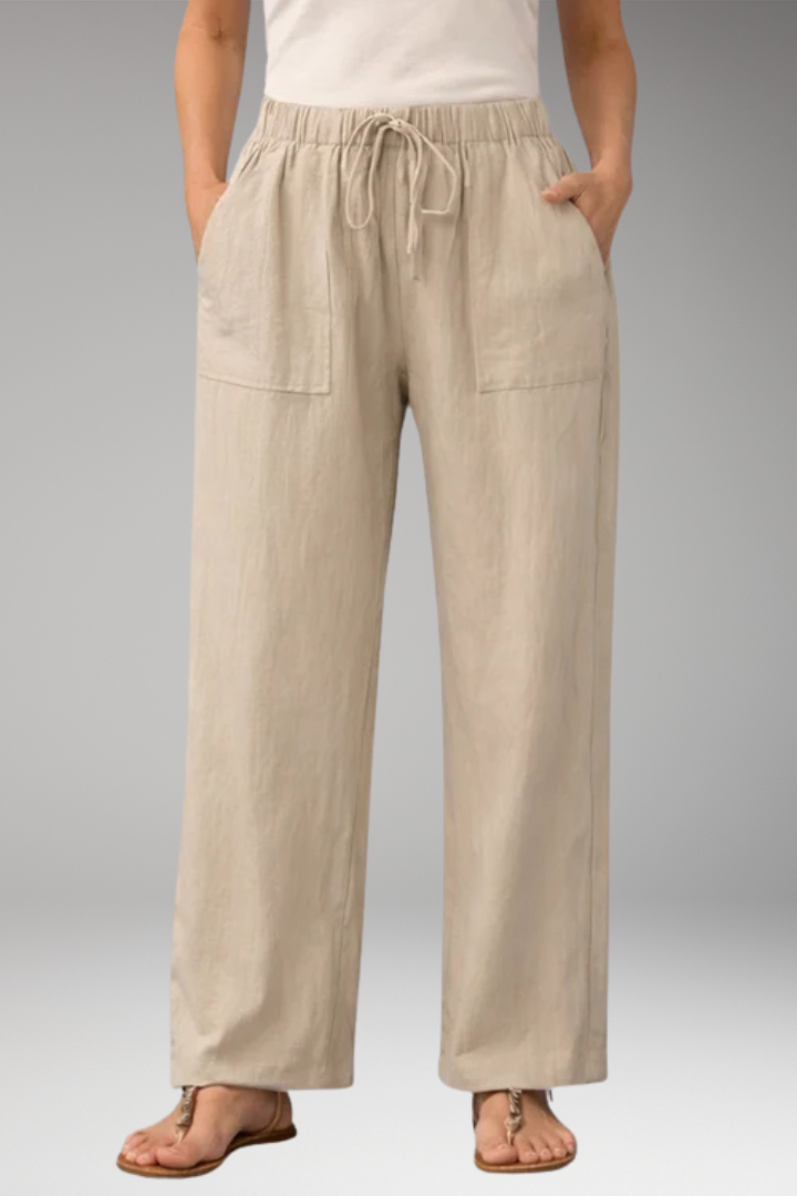 Women's summer wide leg pants with elastic waistband for Everyday Wear