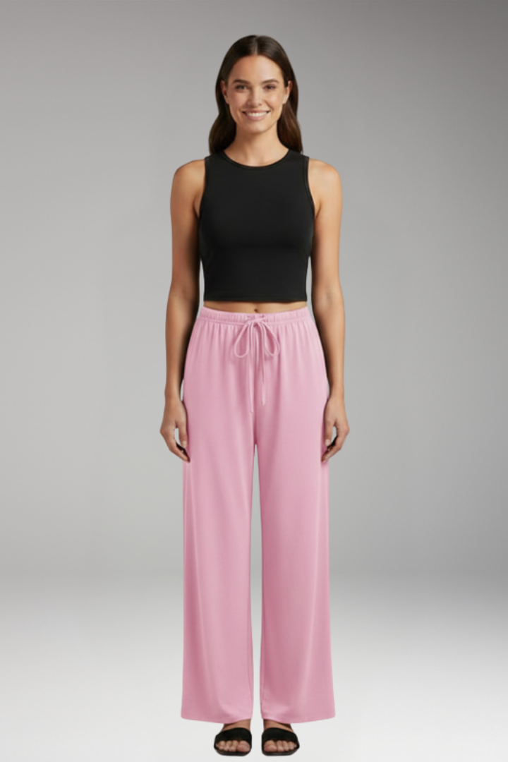 Women's Two Piece Set with Wide Leg Pants