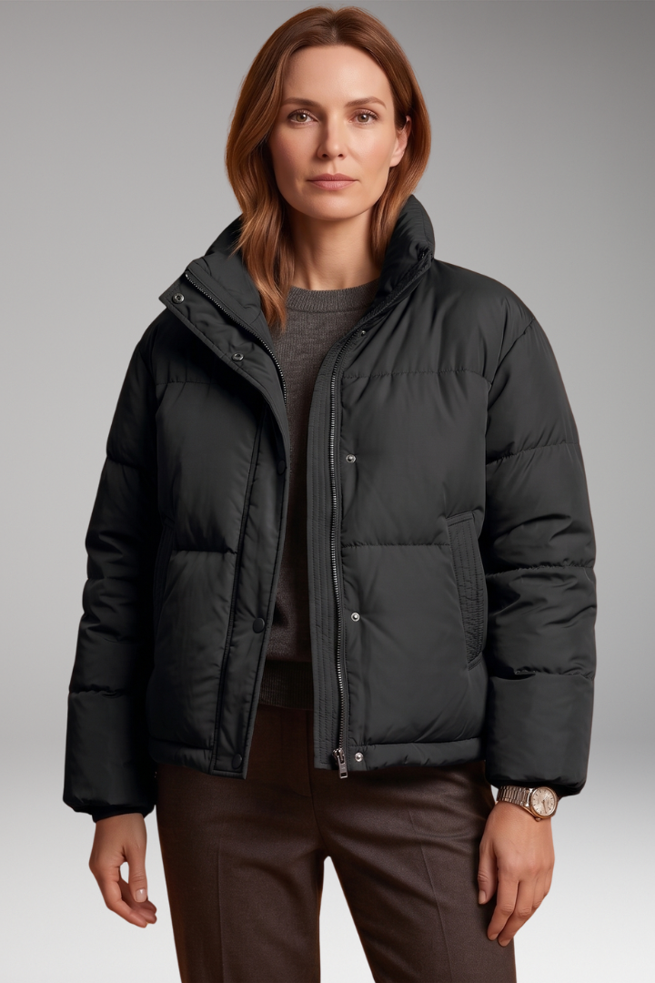 Women's Winter Puffer Jacket with Warm Layering for Cold Weather