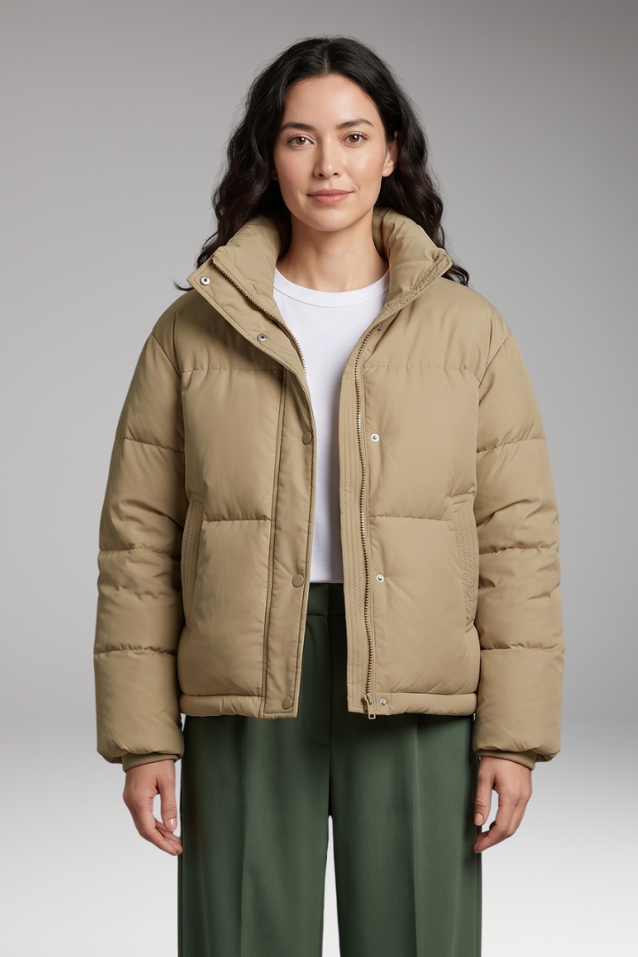 Women's Winter Puffer Jacket with Warm Layering for Cold Weather